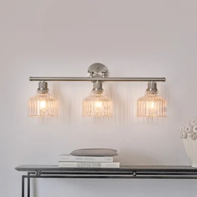 Modern Minimalist Style Wall Sconce,Wall Lights,Dimmable Wall Sconce,Crafted from metal with hand-blown glass shade, our versatile sconce makes a brilliant addition to an entry, hallway, or bathroom. Clean and simple shape glass shades fixed by painted bronze thumbscrews, matching the fixture for sleek precision. Budget-friendly set of two-wall sconces is a great lighting solution for your daily routine use.