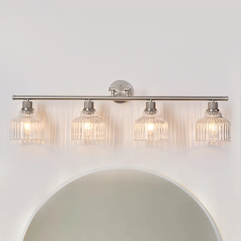 Modern Minimalist Style Wall Sconce,Wall Lights,Dimmable Wall Sconce,Crafted from metal with hand-blown glass shade, our versatile sconce makes a brilliant addition to an entry, hallway, or bathroom. Clean and simple shape glass shades fixed by painted bronze thumbscrews, matching the fixture for sleek precision. Budget-friendly set of two-wall sconces is a great lighting solution for your daily routine use.