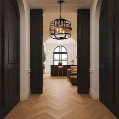 Inspired by farmhouse designs with a lantern shape, a wooden circular frame surrounding a black metal frame enriches the color palette of this pendant lamp, creating a stylish color scheme that complements any style space. This Luma Pendant light casts a warm and inviting glow, providing an air of elegance as timeless as the art it alludes to, is ideal for any hallway, kitchen, sitting room, or foyer in coastal, craftsman, farmhouse, rustic, urban industrial, and vintage electric interiors.
