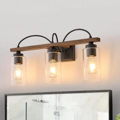 Modern Minimalist Style Wall Sconce,Wall Lights,Dimmable Wall Sconce,Crafted from metal with hand-blown glass shade, our versatile sconce makes a brilliant addition to an entry, hallway, or bathroom. Clean and simple shape glass shades fixed by painted bronze thumbscrews, matching the fixture for sleek precision. Budget-friendly set of two-wall sconces is a great lighting solution for your daily routine use.