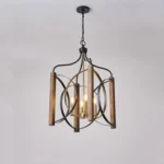 The Calla Cube Pendant is designed in a classic lantern form, an open steel frame structure blends style and simplicity, adding a sense of sophistication to your home. The steel rings house golden candlestick-style fixtures, resembling flickering flames and creating a cozy and romantic ambiance. Each candlestick is equipped with a light bulb(Not included), providing ample illumination and casting a warm and inviting glow throughout the space.The size is perfect. Is designed in a classic lantern form, an open steel frame structure blends style and simplicity and it creates a cozy ambience. Definitely the perfect piece to complete the new look of my entryway.