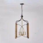 The Calla Cube Pendant is designed in a classic lantern form, an open steel frame structure blends style and simplicity, adding a sense of sophistication to your home. The steel rings house golden candlestick-style fixtures, resembling flickering flames and creating a cozy and romantic ambiance. Each candlestick is equipped with a light bulb(Not included), providing ample illumination and casting a warm and inviting glow throughout the space.The size is perfect. Is designed in a classic lantern form, an open steel frame structure blends style and simplicity and it creates a cozy ambience. Definitely the perfect piece to complete the new look of my entryway.