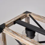 Full of modern farmhouse style, this Cuca Chandelier features a classic rectangular silhouette with 4 exposed lights(Not included) that will enhance the brightness of any room. It features not only exposed light bulbs, but a wooden rectangular frame with black metal lines crisscrossing the middle, giving it a farmhouse style yet an industrial aesthetic. We love to hang this farmhouse wheel chandelier in a living room, dining room, kitchen island, and entryway to enjoy a chic farmhouse look.