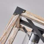Full of modern farmhouse style, this Cuca Chandelier features a classic rectangular silhouette with 4 exposed lights(Not included) that will enhance the brightness of any room. It features not only exposed light bulbs, but a wooden rectangular frame with black metal lines crisscrossing the middle, giving it a farmhouse style yet an industrial aesthetic. We love to hang this farmhouse wheel chandelier in a living room, dining room, kitchen island, and entryway to enjoy a chic farmhouse look.