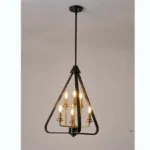 The combination of black and gold looks luxurious and noble. This chandelier is also the main recommendation of ins bloggers. The triangle Its shape makes it unique. If you also pay attention to home design, you definitely can’t miss this chandelier!This pendant lamp combines retro, industrial and modern styles of design. Make your house decoration look more elegant and fashionable.It has a total of 6 bulbs. The light bulbs are arranged in different ways to make the entire lamp look more layered.