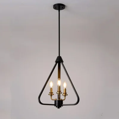 The combination of black and gold looks luxurious and noble. This chandelier is also the main recommendation of ins bloggers. The triangle Its shape makes it unique. If you also pay attention to home design, you definitely can’t miss this pendant light!