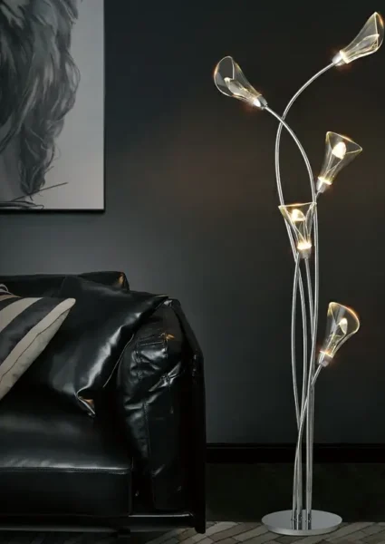2024 New modern minimalist style floor lamp, LED light source, warm light, cold light. Living room floor lamp, bedroom floor lamp.