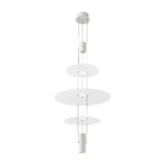 This triple glass pendant light is available in a total of four colors, and there is a led spotlight at the top and bottom of the fixture to provide a light source. This led chandelier has a high color rendering index without blue light hazards, which can effectively take care of your eyes.