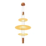 This triple glass pendant light is available in a total of four colors, and there is a led spotlight at the top and bottom of the fixture to provide a light source. This led chandelier has a high color rendering index without blue light hazards, which can effectively take care of your eyes.