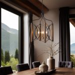 The Calla Cube Pendant is designed in a classic lantern form, an open steel frame structure blends style and simplicity, adding a sense of sophistication to your home. The steel rings house golden candlestick-style fixtures, resembling flickering flames and creating a cozy and romantic ambiance. Each candlestick is equipped with a light bulb(Not included), providing ample illumination and casting a warm and inviting glow throughout the space.The size is perfect. Is designed in a classic lantern form, an open steel frame structure blends style and simplicity and it creates a cozy ambience. Definitely the perfect piece to complete the new look of my entryway.