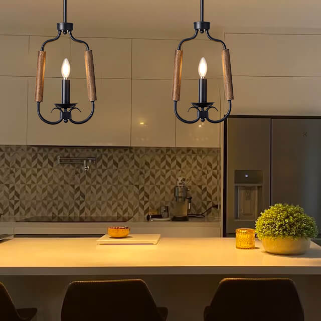High-end luxury wooden chandelier