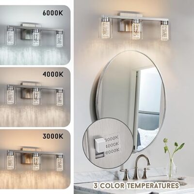 Modern Minimalist Style Wall Sconce,Wall Lights,Dimmable Wall Sconce,Crafted from metal with hand-blown glass shade, our versatile sconce makes a brilliant addition to an entry, hallway, or bathroom. Clean and simple shape glass shades fixed by painted bronze thumbscrews, matching the fixture for sleek precision. Budget-friendly set of two-wall sconces is a great lighting solution for your daily routine use.