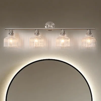 Ever wondered how to ramp up the revival vibes in your space? We’ve got the answer. Glam in style, the Wave Crystal 4 Wall Sconce is ideal for eclectic or contemporary home decor. A classic simple clear body color with a metal base without getting oxidation & color fading for years of use, which is suitable for humid environments. Glass lampshade adopts the traditional hand glassblowing, releasing bright light effect. Clear glass shade reveals the bulb and maximizes its light.