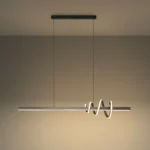 Modern minimalist chandelier/pendant light, long wavy chandelier/pendant light, bulb included, fixture height adjustable, led light source, free delivery fee, warm light, eye protection light fixture, anti blue light.