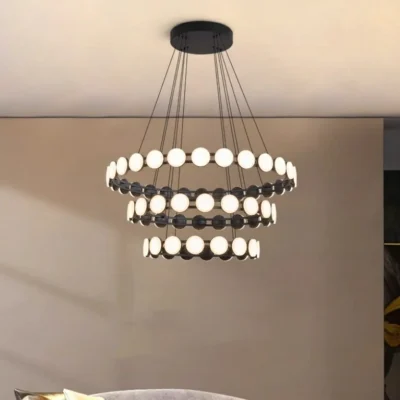 This chandelier is available in three sizes, and the length of the hanging wire of each size can be adjusted. The number of bulbs is as high as 20 or more. We recommend that you install this lamp in your living room or other places with relatively large space.