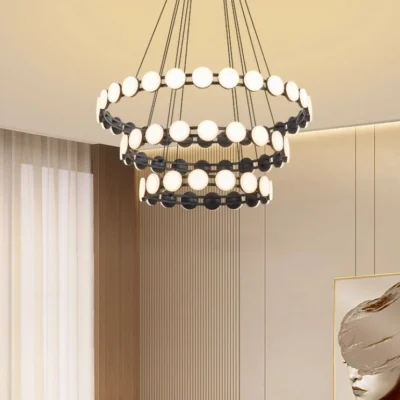 This chandelier is available in three sizes, and the length of the hanging wire of each size can be adjusted. The number of bulbs is as high as 20 or more. We recommend that you install this lamp in your living room or other places with relatively large space.