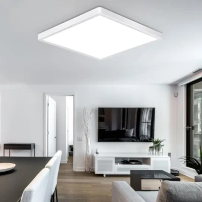 Illuminate your space with our 12 Inch 24W Square LED Flush Mount Ceiling Light Fixture.