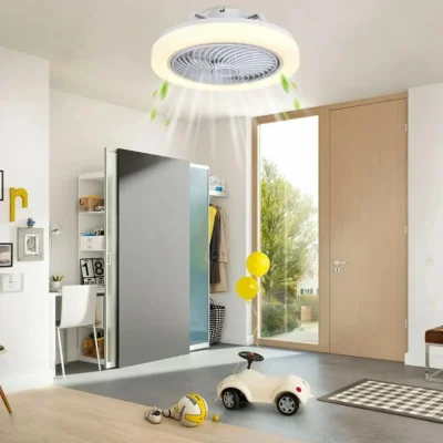 The ceiling fan with lights remote control has 3 wind speeds for you to adjust: low/medium/high. And we provide intelligent LED light source, which has 3 types of light effect: white light, neutral light, warm light; High quality eye protection LED light source, soft light, no glare, no high frequency interference, no strobe, eye and protection.Our modern ceiling fan light has been newly upgraded with iron lines wrapped around the fan blade, making the fan blade invisible. More durable and advanced than other plastic materials on the market.