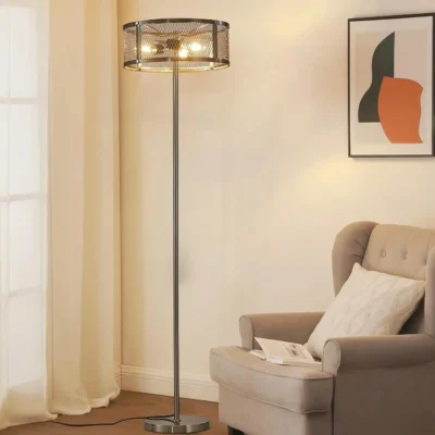 The base and legs of this floor lamps are finished in iron and aluminum, which can prevent rust and corrosion, so you don't have to worry if you accidentally spill water. Together with Brushed Nickel Lamp Shade, the overall color fit is high, which can bring a modern and elegant minimalist style to your furniture lighting, so it is very versatile, and you can all use it as a reading lamp, office lamp or living room lamp. This floor lamp is ETL and UL certified.