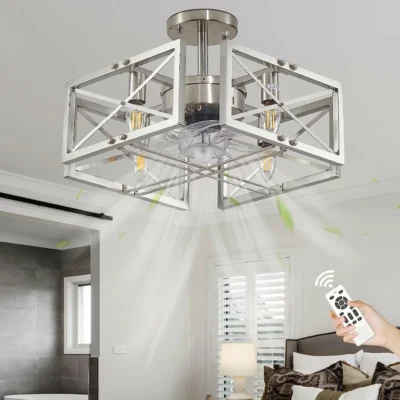 【Quiet Reversible Motor】This bladeless ceiling fan intelligent 6-speed and 2 hour timing control and noise less than 30dBM. The indoor ceiling fan is equipped with reversible motor, which can send cool air downward to cool the room temperature in summer and upward air to achieve indoor air circulation in winter. 【Remote control settings】This remote control allows for easy adjustment of fan, with 6 speed options and controls. It features a programmable timer and long-range signal transmission for convenient use. Compatible with most ceiling fan models and battery-operated for wireless convenience, its sleek design complements any decor style.