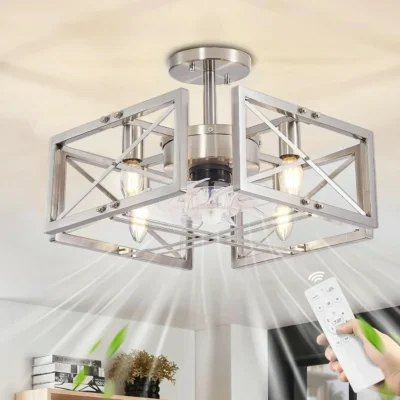 【Quiet Reversible Motor】This bladeless ceiling fan intelligent 6-speed and 2 hour timing control and noise less than 30dBM. The indoor ceiling fan is equipped with reversible motor, which can send cool air downward to cool the room temperature in summer and upward air to achieve indoor air circulation in winter. 【Remote control settings】This remote control allows for easy adjustment of fan, with 6 speed options and controls. It features a programmable timer and long-range signal transmission for convenient use. Compatible with most ceiling fan models and battery-operated for wireless convenience, its sleek design complements any decor style.