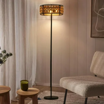 Farmhouse Floor Lamp for Any Home Décor: Add a touch of rustic charm to your living room or bedroom with this vintage-inspired floor lamp. Unique lampshade is made by high-quality rattan material, this lamp showcases an elegant and durable design. Perfect for illuminating your living space, this standing light serves as both a functional and decorative piece. Convenient foot switch and Easy assembly: Easily turn the lamp on or off with the foot switch, eliminating the need for bending down or reaching for a wall switch. With simple instructions and all necessary hardware included, setting up this floor lamp is a breeze.