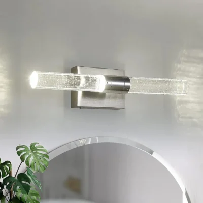 Elevate your bathroom ambiance with the Modern LED Crystal Bathroom Vanity Light