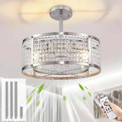 Brushed Nickel Ceiling Fans with Lights Remote Control" seamlessly blend convenience and sophistication into one sleek package.
