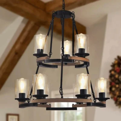 Unique design to show individual taste. Our chandelier adopts a modern minimalist style with black as the main color, showing low-key luxury and extraordinary quality. The unique shape shows the owner's personality and taste, making your space more unique and charming. DIMENSION: φ26‘’x H31.7''; Adjustable Height: 1-36''