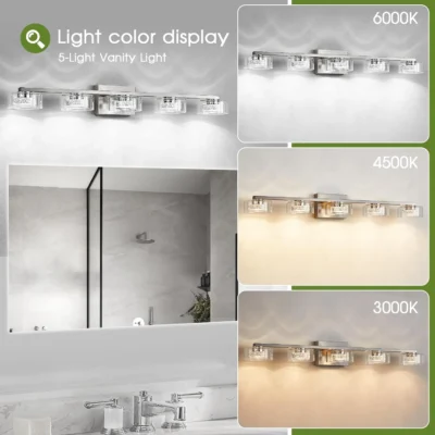 LED Bathroom Light Fixtures refers to lighting fixtures specifically designed for use in bathrooms, utilizing LED (Light Emitting Diode) technology.